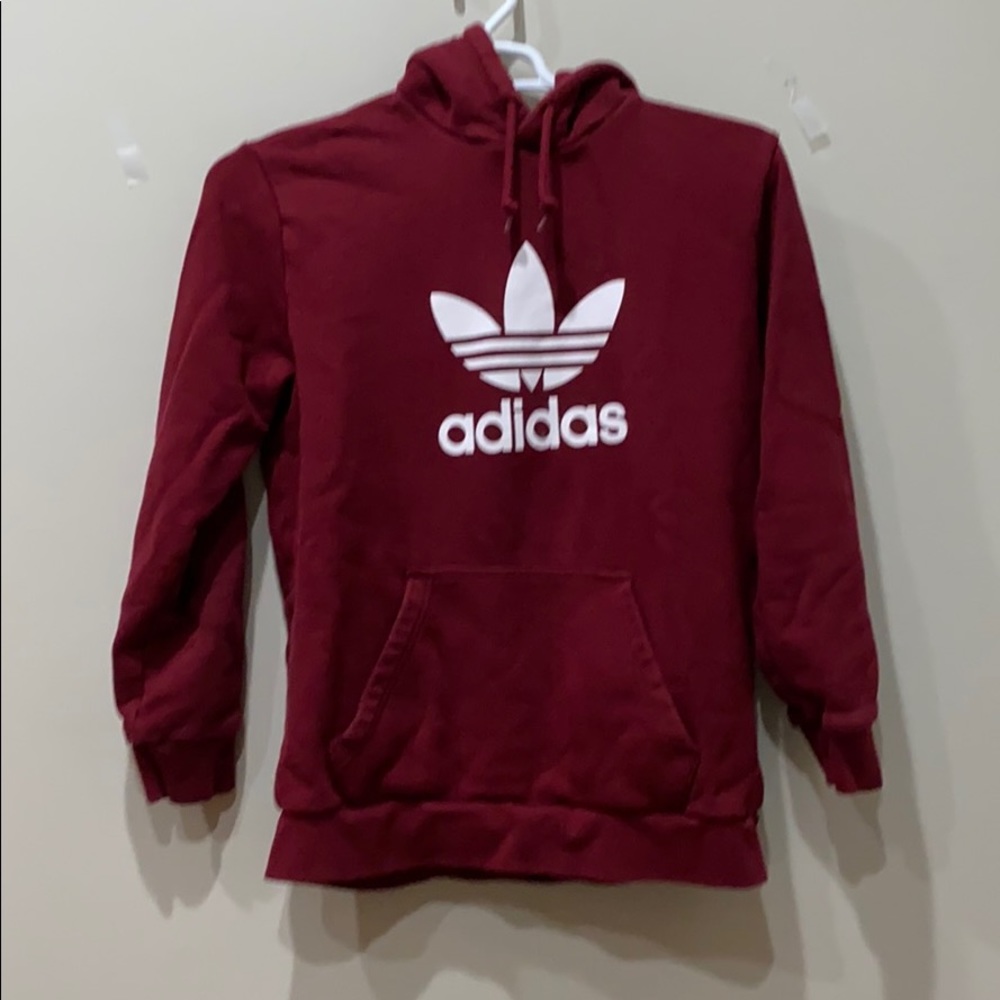 Maroon Adidas Hoodie